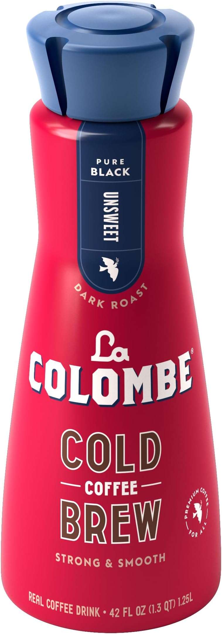 La Colombe Unsweetened Cold Brew, Dark Roast, Extra Bold Brazilian, Multi-Serve, 42 Fl Oz