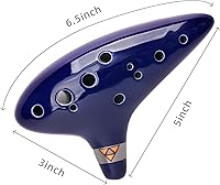 Vista 4 de Zelda Ocarina Alto C de 12 hoyos con libro de canciones (canciones de la leyenda de Zelda) con bolsa protectora para expositores - Zelda Ocarinas