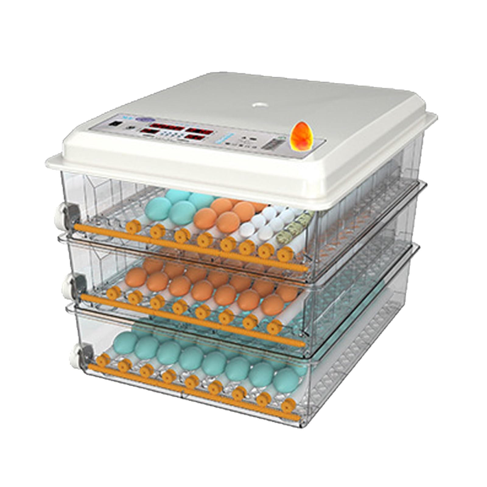 W Pełni Automatyczny Inkubator, Cyfrowy Inkubator do Jaj, z Automatycznym Obracaniem Jaj, Wbudowany Świecznik do Jaj, do Użytku Domowego i Laboratoryjnego(176 pieces)
