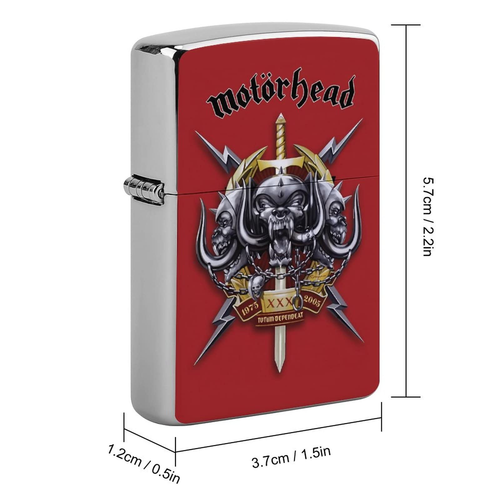 Amazon.co.jp: ジッポライターカバー モーターヘッド 赤 Zippo兼用