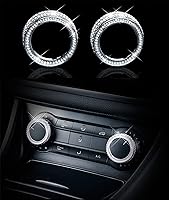 Vista 11 de CONGCONG Bling - Pomos de audio de cristal brillante con diamantes de imitación para tablero de Mercedes Benz