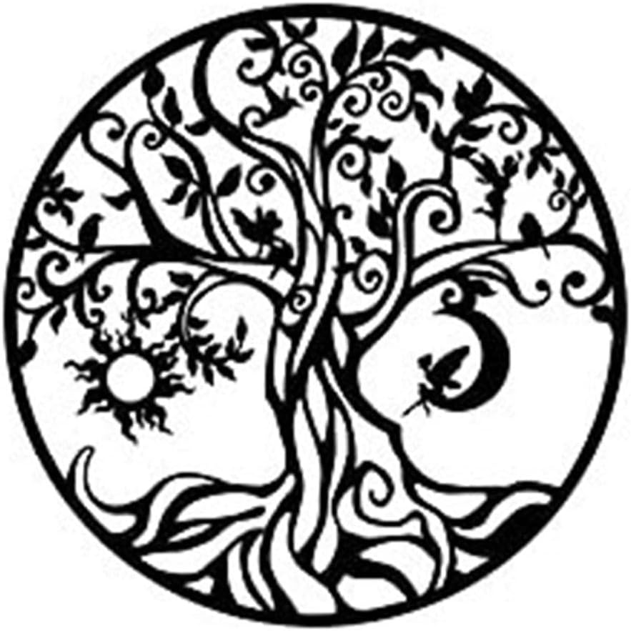 Eayoly Árbol De La Vida Decoración Pared, 30cm x 30cm Arbol De La Vida Decoracion Pared Metal, Árbol Genealógico Pared Hueco Rústico para Interior, Exterior, Hogar, Oficina, Bar