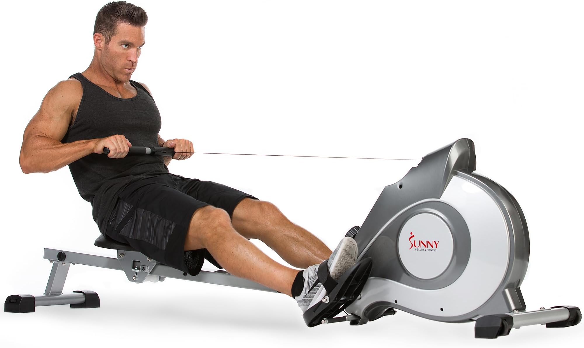 Sunny Health & Fitness Flip & Foldable Magnetic Rowing Machine - SF-RW5515