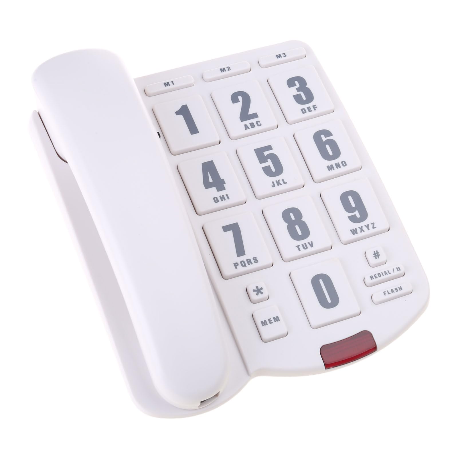 PK3000 Telefono fisso con pulsanti grandi, suono amplificato, perfetto per anziani e visivamente sfidati fissi fissi Big Button Amplificato casa con forte scrivania telefono per anziani