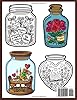 Tiny Cozy Worlds: Valentine’s Day in a Jar: Intricate Miniature Scenes for Relaxing Adult Coloring #1