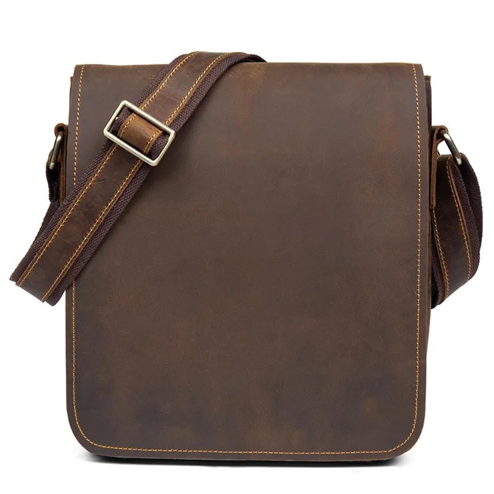Borsa per Documenti Ufficio Borsa a tracolla in pelle, stile retrò, in di cavallo pazzo, da uomo, casual, semplice, in