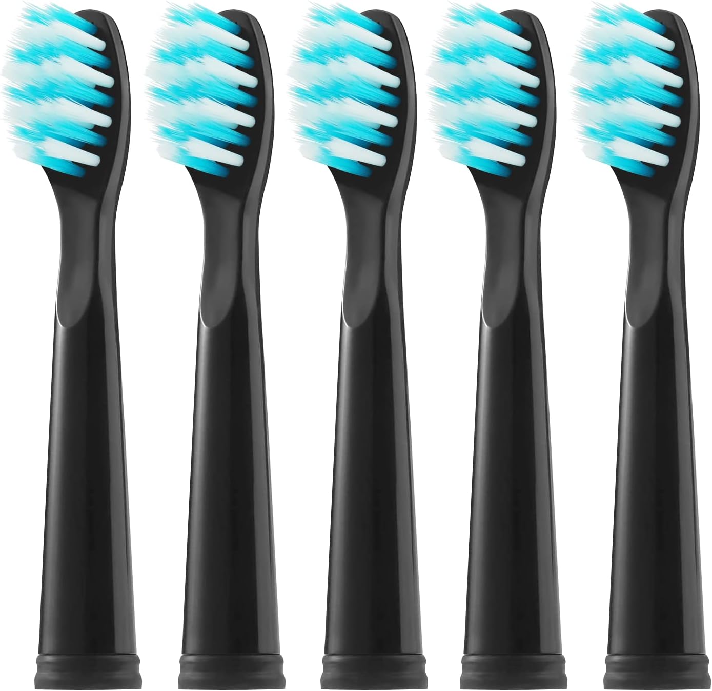teeteck 5 Pack Electric Toothbrush Replacement Heads Compatible with Fairywill,Toothbrush Heads Compatible with FW-507/508/551/515/917/959/2011,FW-D1/D3/D7/D8,Soft Bristle
