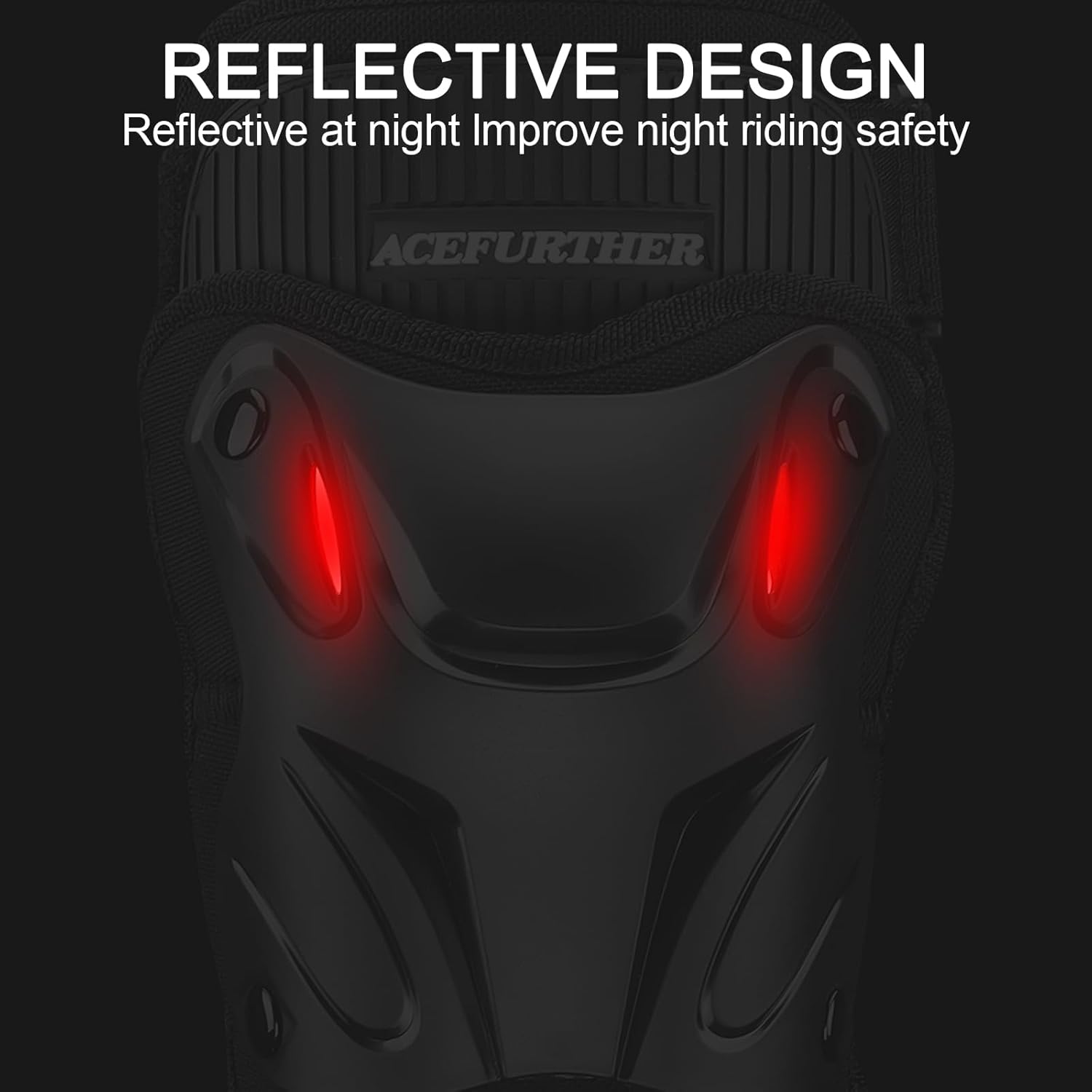 Motorcycle Off-Road Knee and Elbow Protective Gear Set, Motorcycle Knee Pad for Adults, Motorcycle Gear for Men with Three-Section Design, Widen Side Wing Design Knee and Shin Protector - Image 8