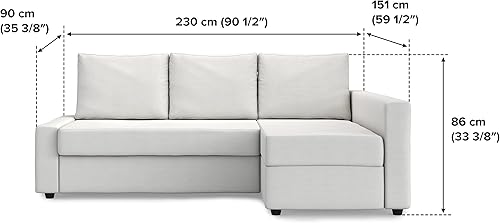 Miniatura 2 de Funda de repuesto para sofá Friheten de ajuste cómodo para funda de sofá IKEA Friheten, solo funda de sofá Friheten (beige claro)