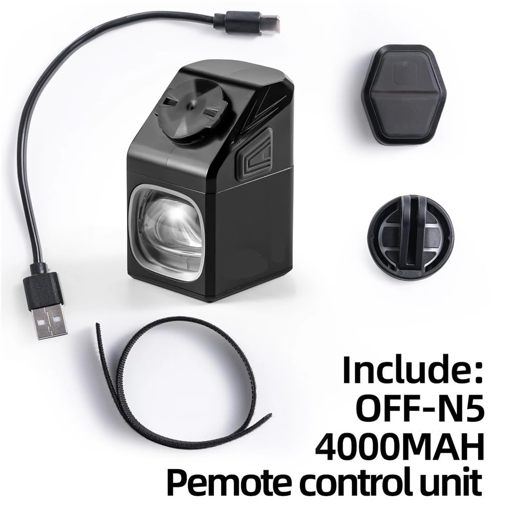 1000LM Lampa rowerowa przednia Typ C Akumulator LED 5000mAh Lampa rowerowa Wodoodporna lampa czołowa Akcesoria rowerowe(OFF N5)