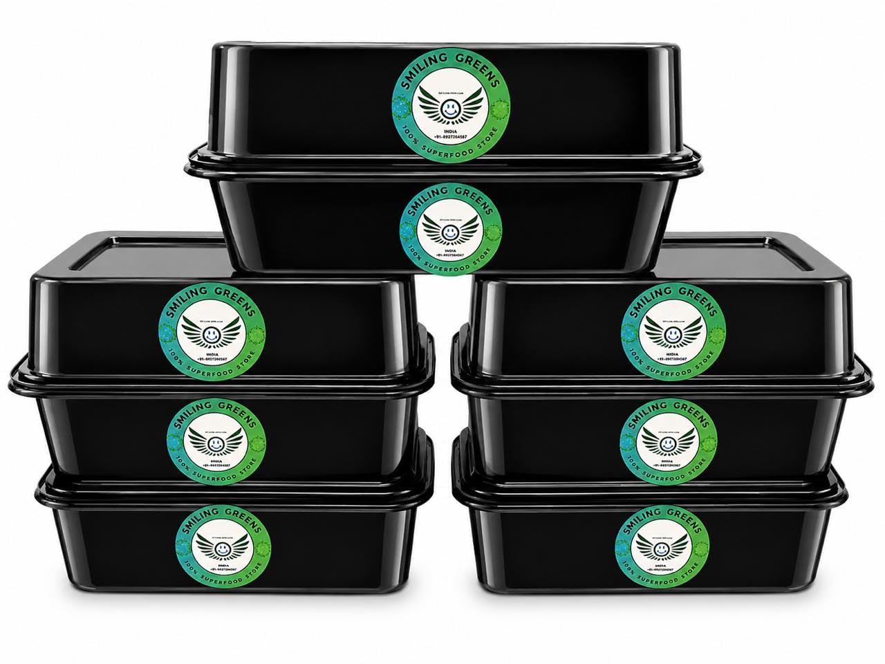 Smiling Greens 6x4 Microgreens Tray Bulk Pack of 10 Pairs 20 Trays | with Drainage Holes and Base Trays | Compact Indoor Gardening Tray Set | Suitable for Wheatgrass Sprouts Herbs | Reusable Plastic-image-20