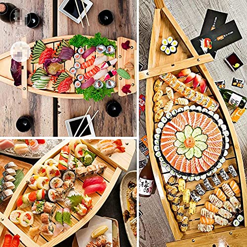 Plateau de service à sushis – Assiette japonaise à sashimi pour servir des sushis, des fruits et des légumes, parfaite pour les restaurants ou un usage domestique, 80 cm