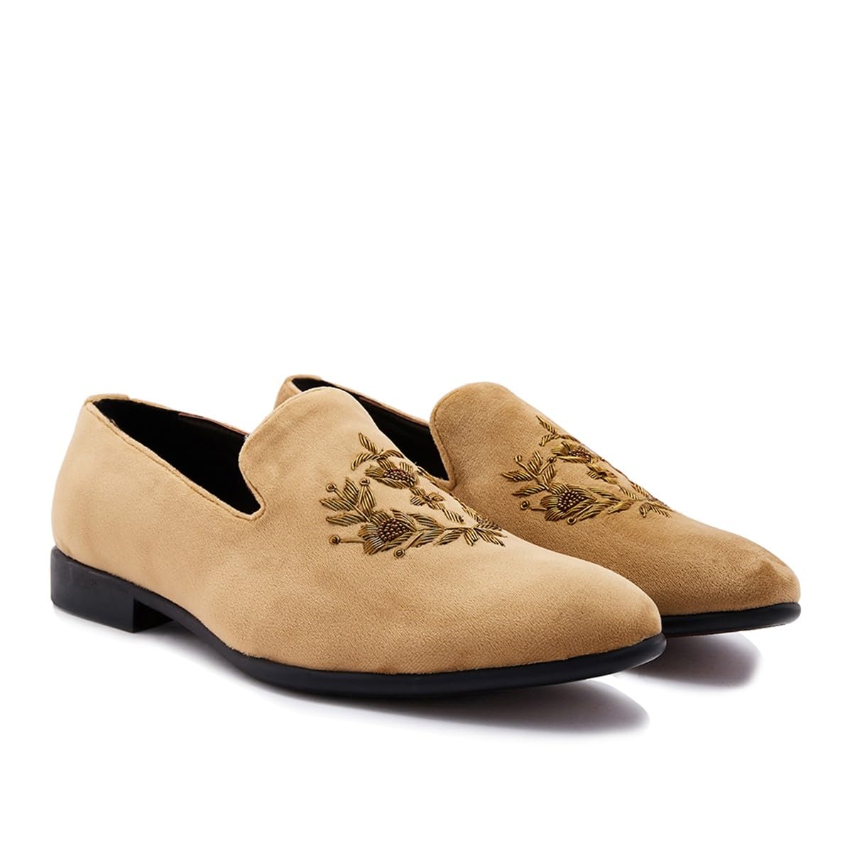 Men Embroidered Suede Loafers-image-12