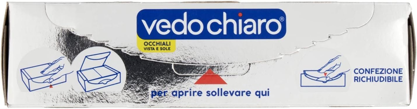 Vedochiaro Occhiali - Limpiador de cristales (16 toallitas, 12 paquetes, incluye polpa italiana)