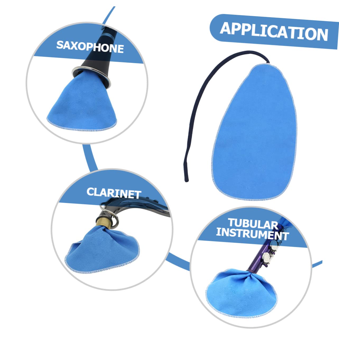 BESPORTBLE 2 Pack Saxophone Cleaning Tools Clarinet Cleaner Saxophone Accessories Saxophone Cleaning Swab for Alto Soprano Tenor Sax Musical Instrument Cleaning Cloth