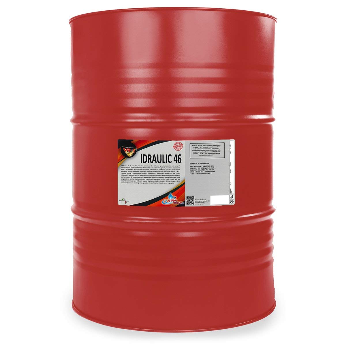 Olio idraulico 46 per sistemi oleodinamici e trasmissioni idrostatiche - Fusto 200 Litri - IDRAULIC 46