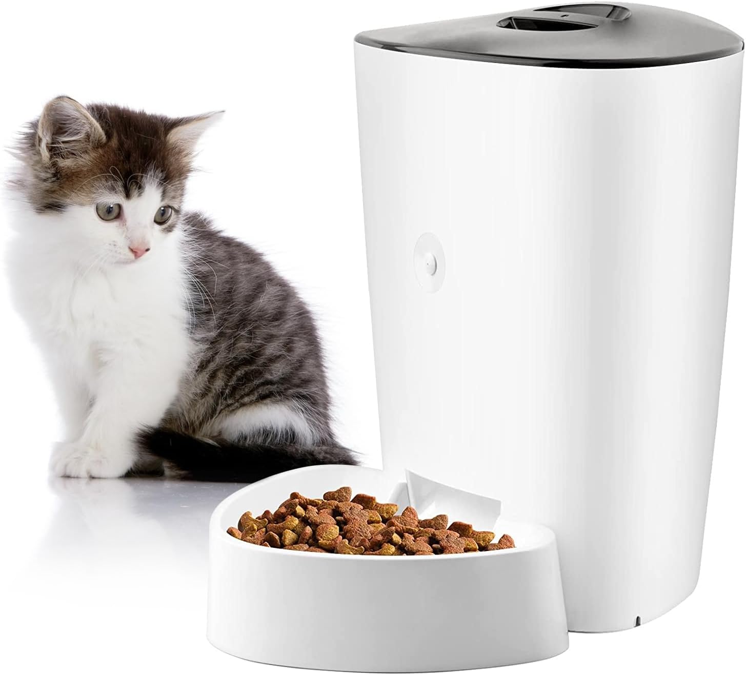 4L Automatic Cat Feeder with Timer, Pet Food Dispenser with Programmable Up to 15 Portion Control 6 Meals Daily