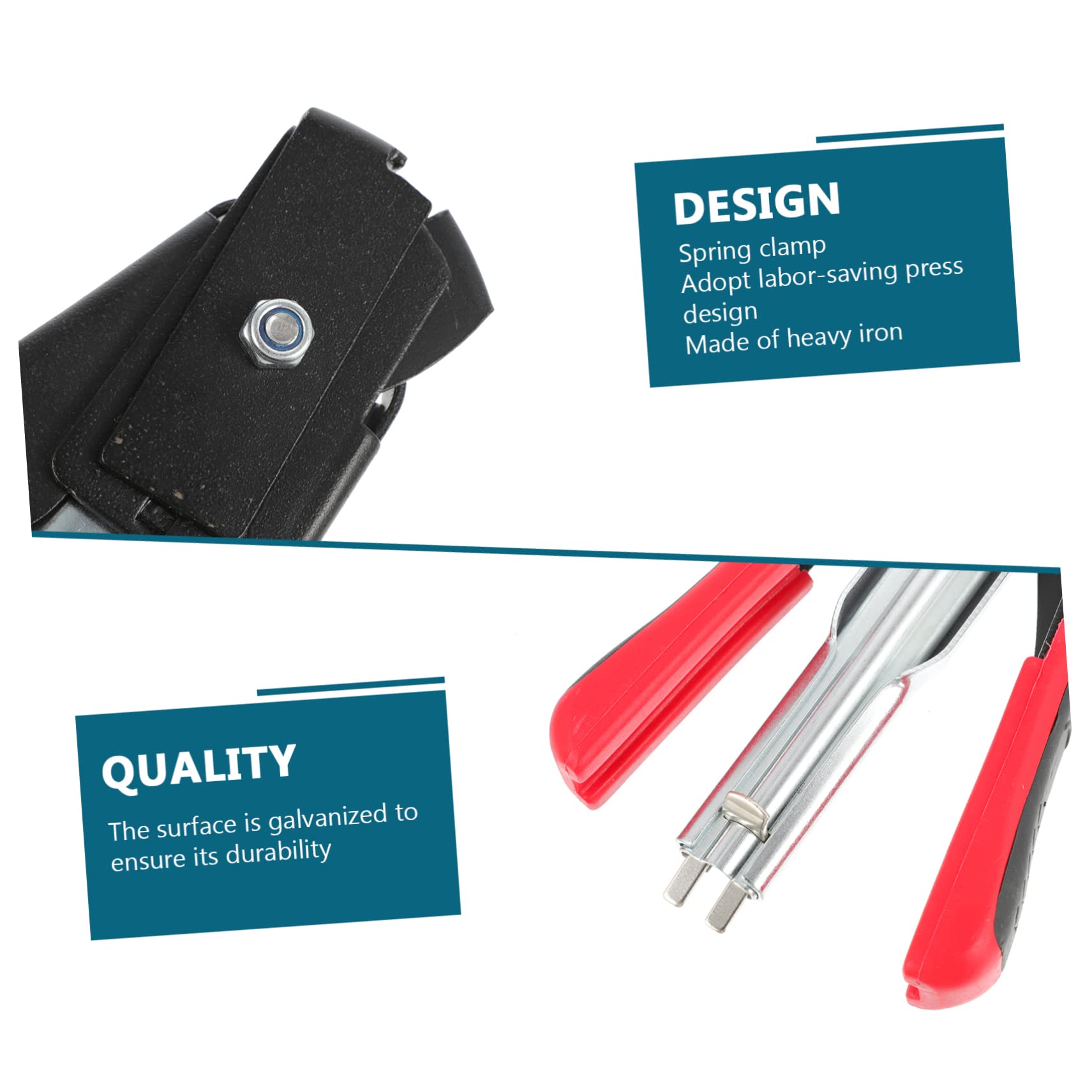 SHINEOFI Pinza per Chiusura ad Anello Chiodatrice ad Anelli per Recinzione e Gabbia in Metallo Kit con Clip C e Impugnatura Isolata