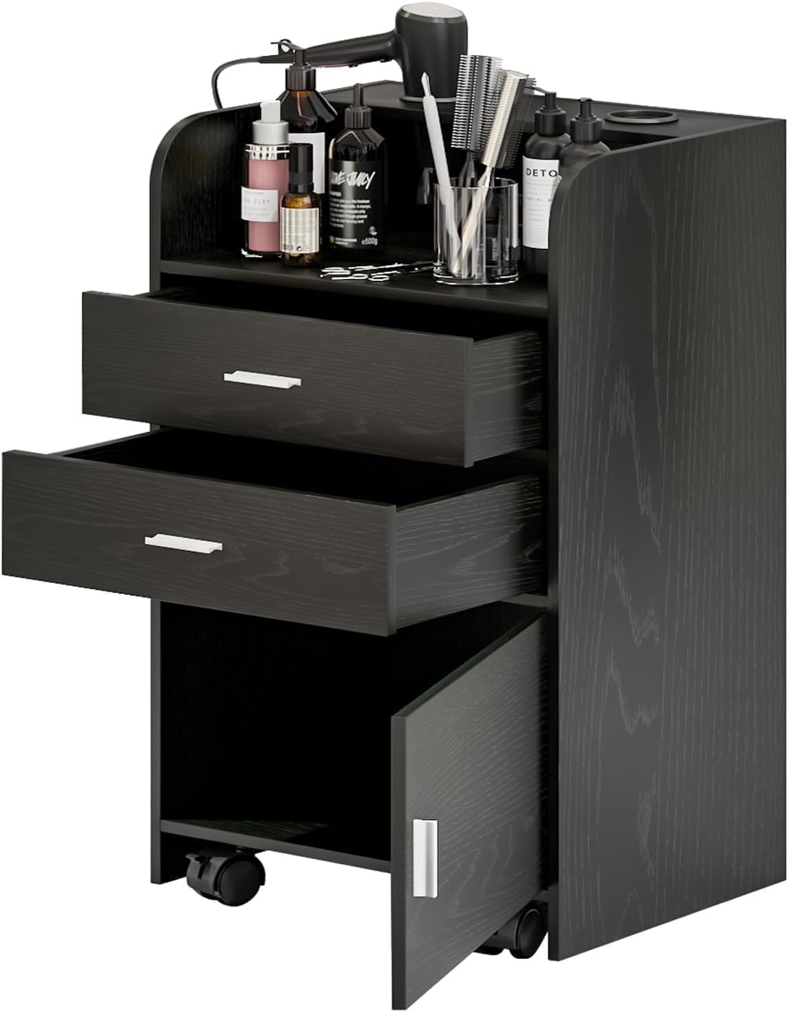 4ever2buy Salon Station for Hair Stylist, Salon Station Cart with Wheels