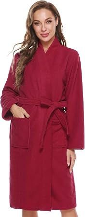 Kniffi Kimono Bathrobe for Women Terry Cloth Robes knee length towel Bathrobe