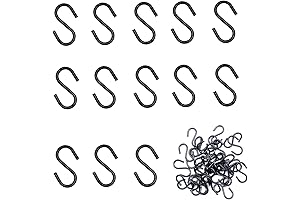 T Tulead 40PCS Black S Hook - Mini Hanger for Jewelry, Plants, Kitchen Utensils