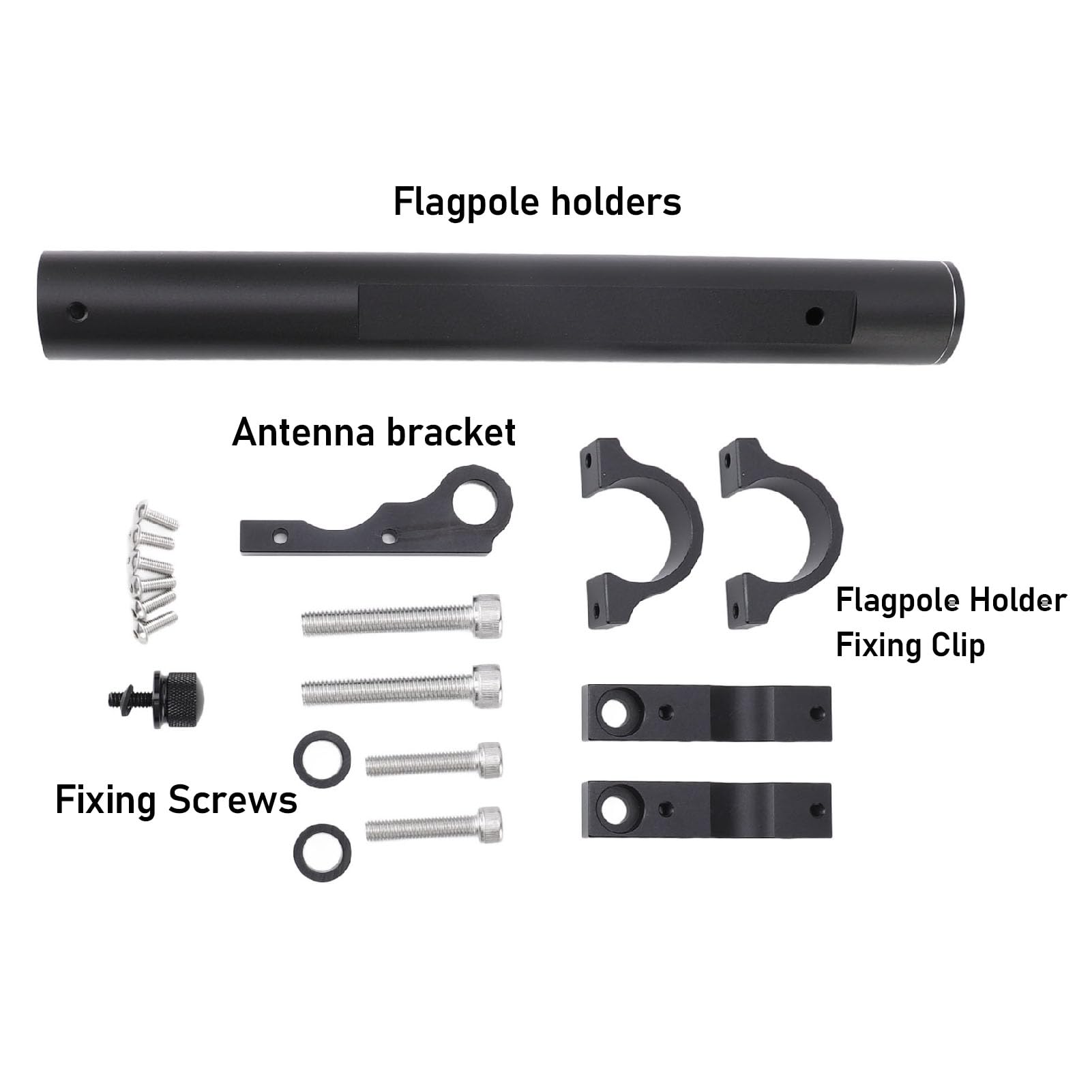 Wspornik Uchwytu Flagowego, Aluminium Stopowa z Tylnej Bramki Flagowej Montowania Słupów Flagowych dla JK JKU JL Unlimited