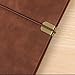 Refillable Leather A5 Loose Leaf Notebook, Vintage Retro Strap Notebook,A5 Notepad,Loose Leaf Binder with 6 Ring 。9.1in×6.7in Size .Includes 80 Sheets (160 Pages) Brown.