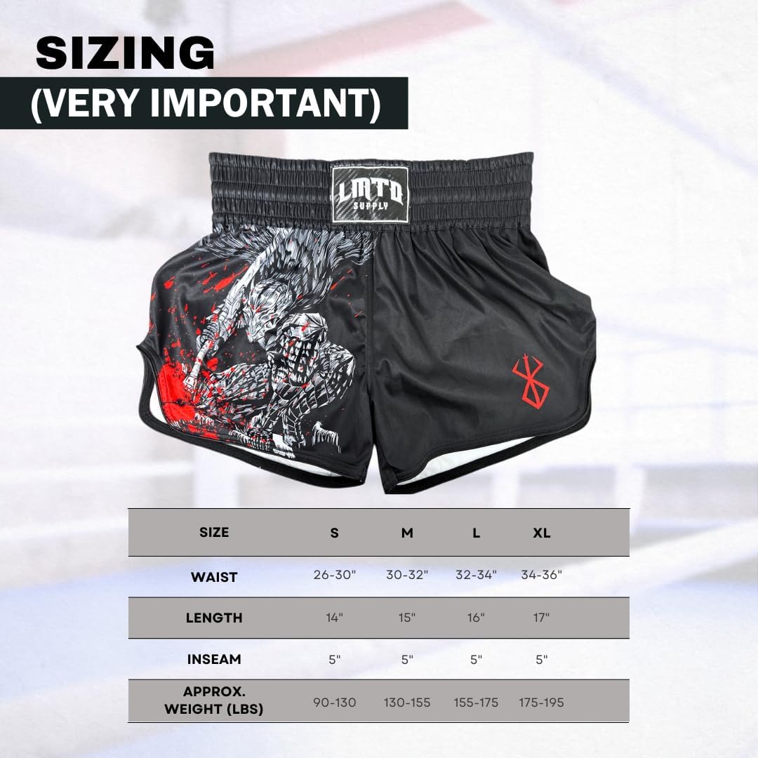 Anime Muay Thai Shorts Men Women - Silky Fighting Kickboxing Training Trunks BJJ MMA Jiu Jitsu Nogi Boxing Shorts