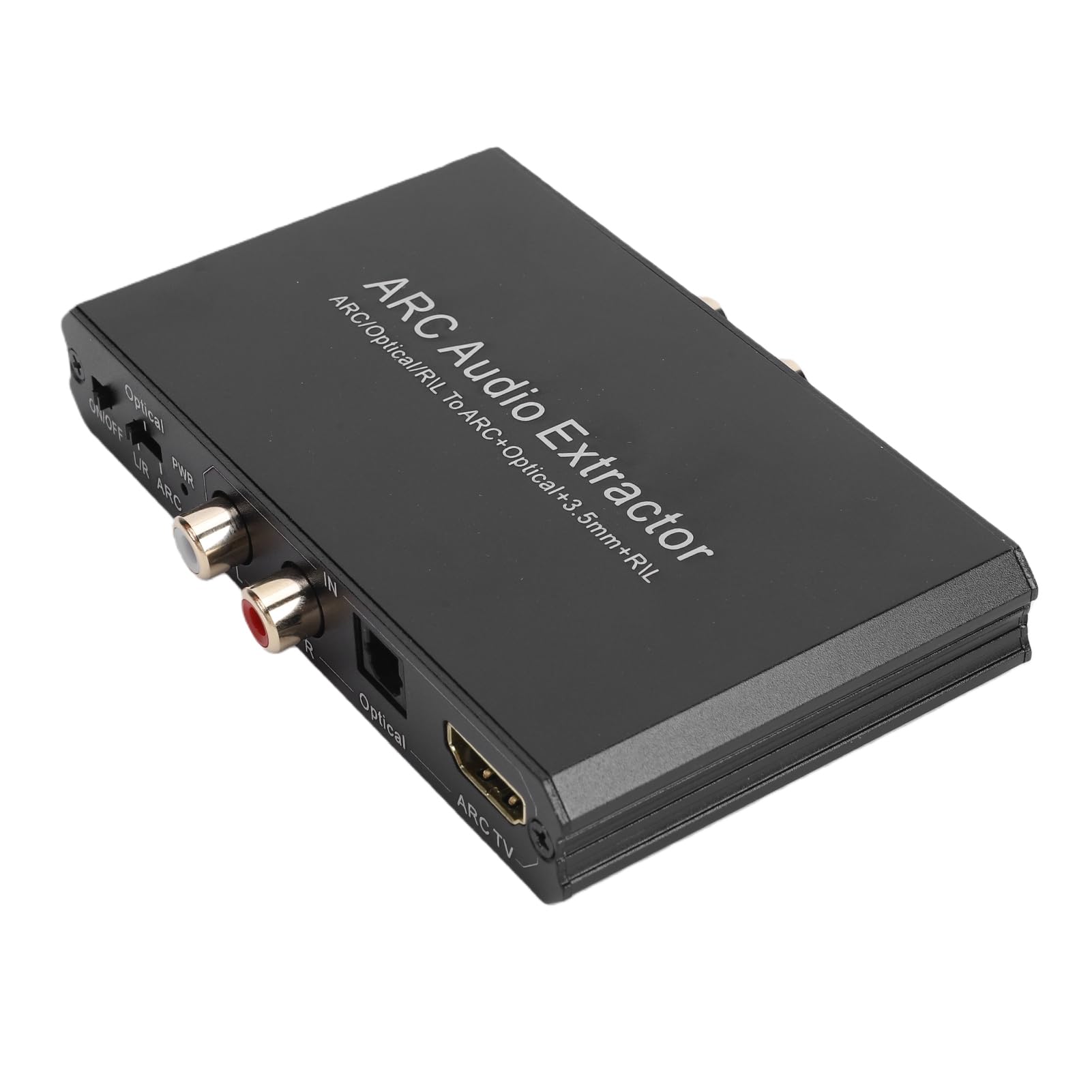 GOWENIC Convertisseur Numérique vers Analogique | Extracteur de Son Optique ARC LR 3,5 Mm avec DAC 24 Bits 192 KHz pour Système de Haut-parleur TV 5.1