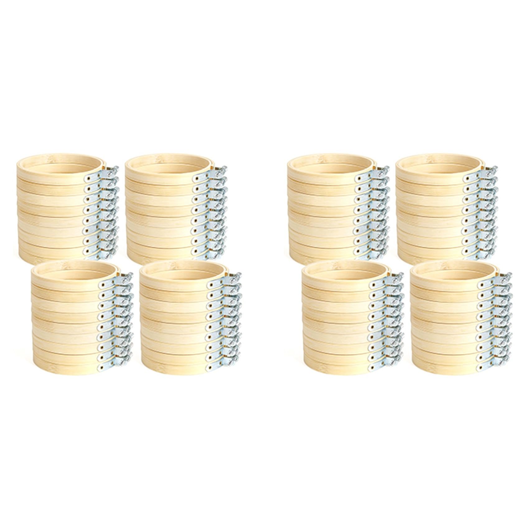 Hndhbfgrt 72Pieces 3Inch Embroidery Hoop Mini Embroidery Hoop Bamboo Round Hoop for DIY Craft Needlework, Sewing and Crafts 8cm