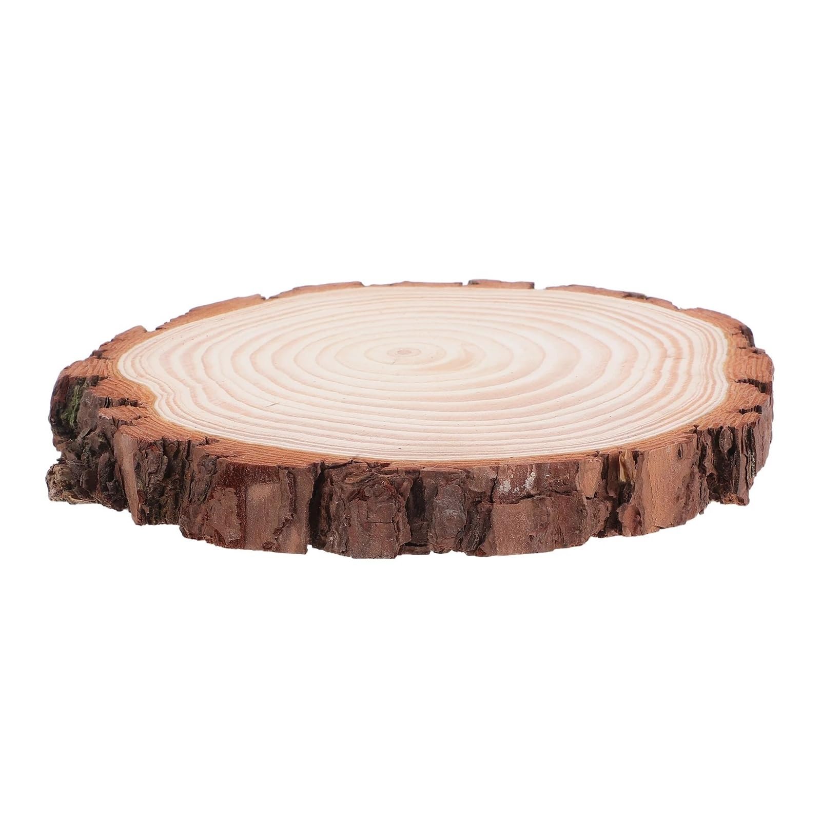 Discos de madera redondos sin acabar 2 rodajas de corteza madera rústica sin tratar, discos redondos 18-20 cm for manualidades, decoración DIY, centros mesa for bodas