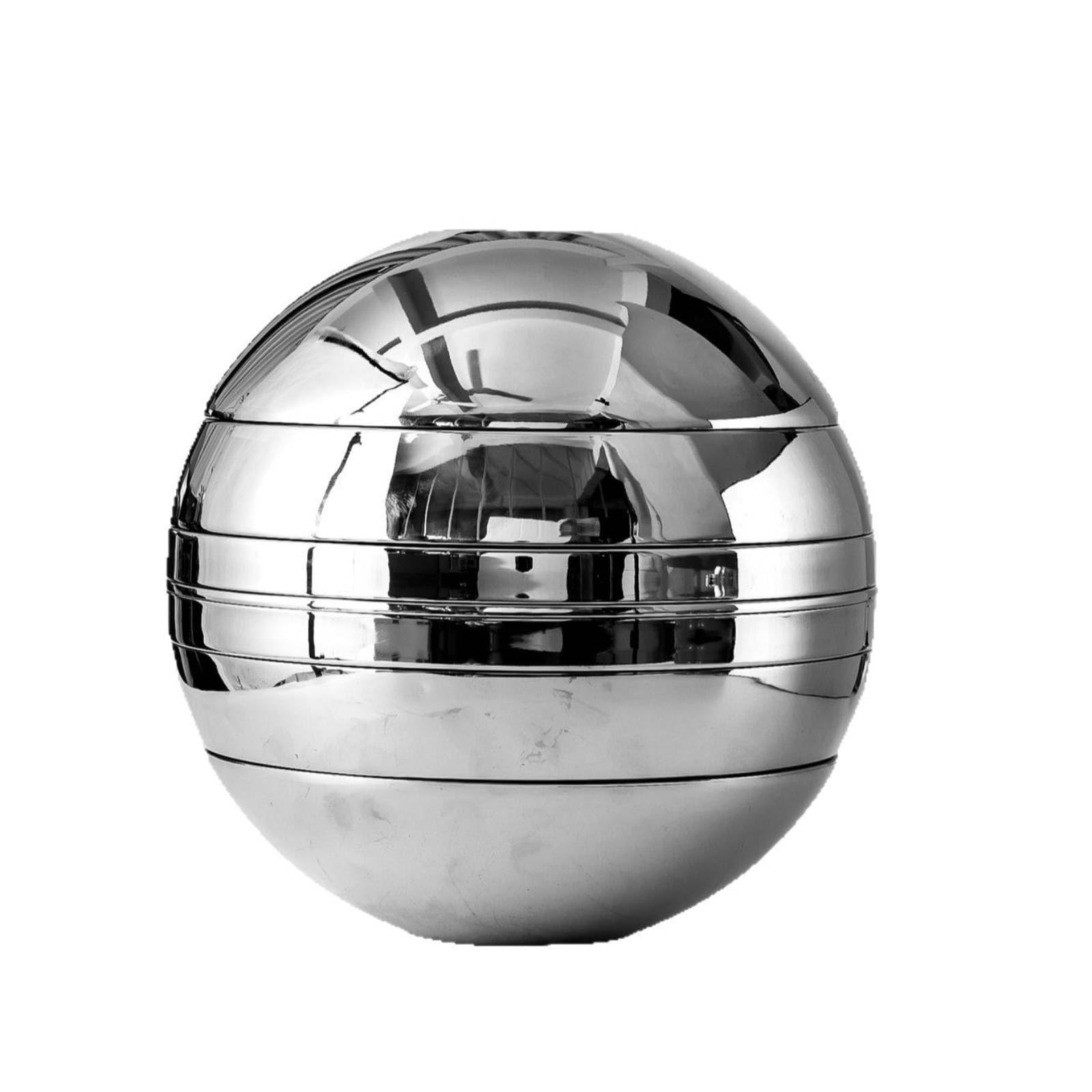 7 Pezzi Stoviglie in Acciaio Inox Moderno Servizio di Piatti Rotondi Resistente Piatto Rotondo da Portata per Cucina