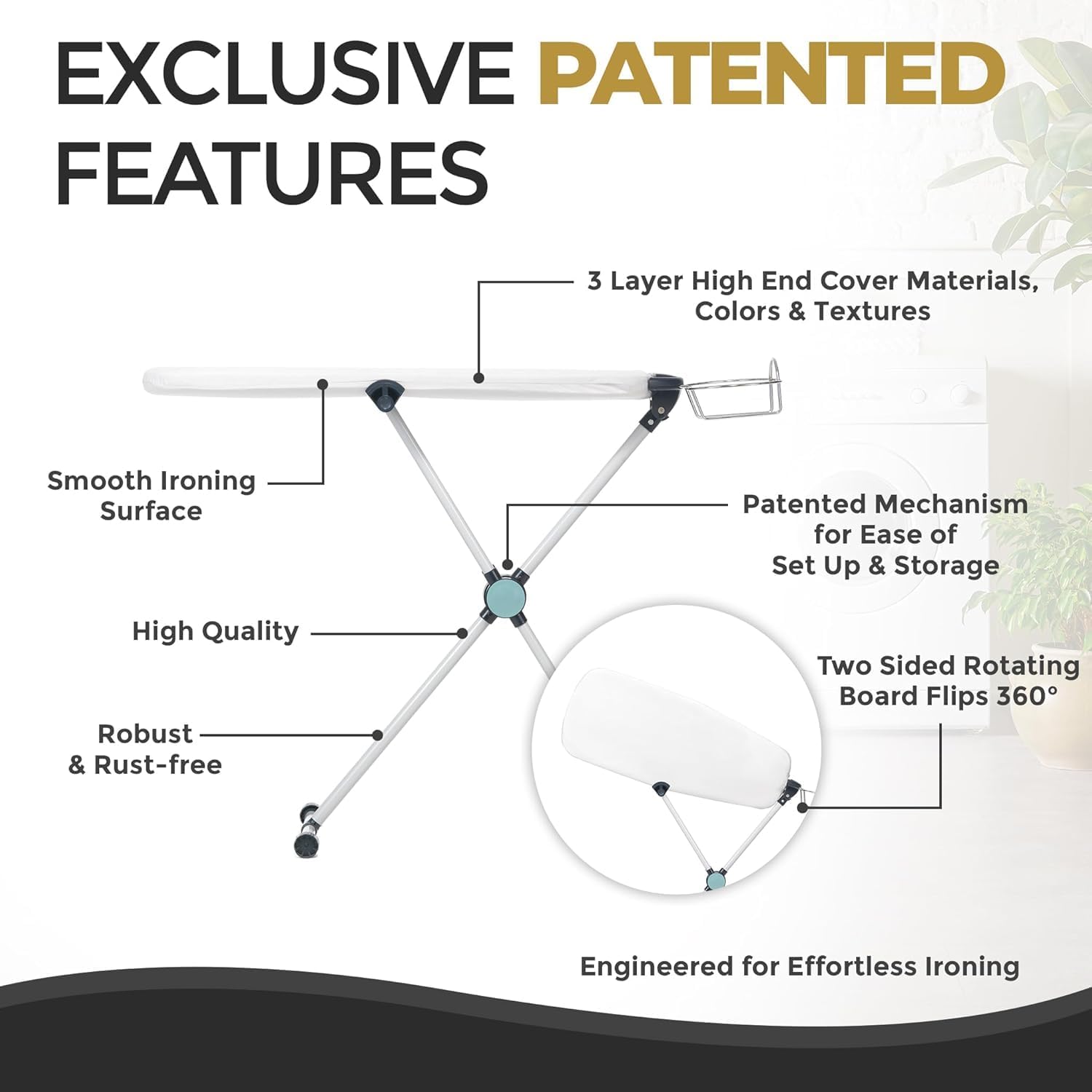 Dazzl 360° Torso Iron Board: Adjustable, Faster Ironing 5