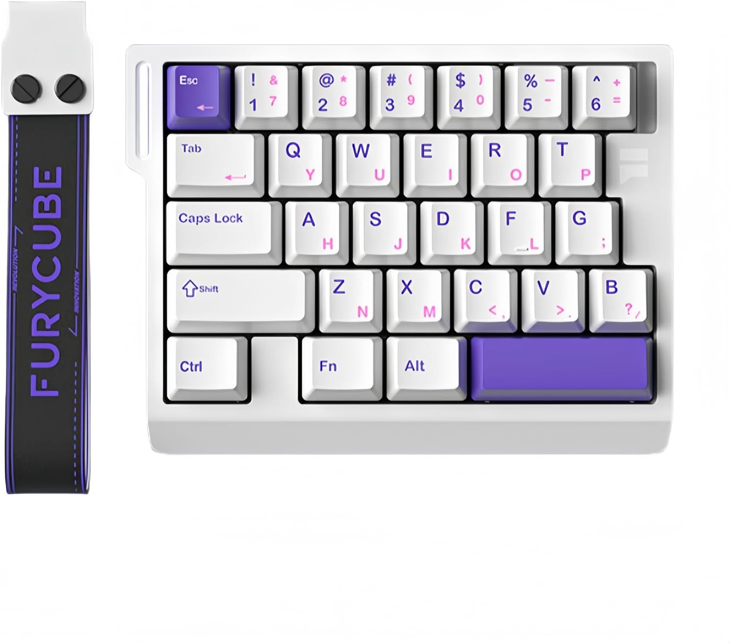 M30HE Rapid Trigger Gaming Keyboard,Hall Effect Magnetic Switch One Handed Hot Swap RGB Wired Mechanical Keyboard Adjustable Actuation 8K Hz Polling Rate Macro Keypad for PC Gamer (White)