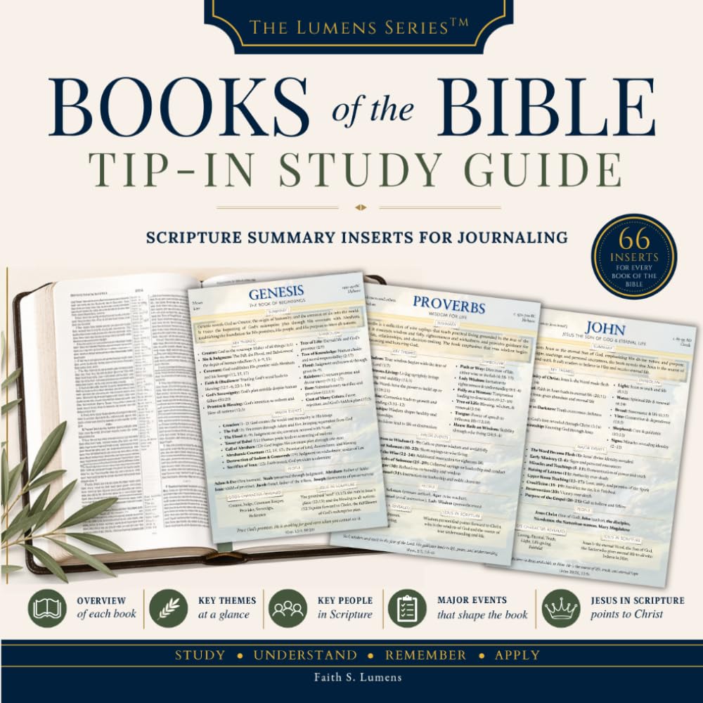 Books of the Bible Tip-In Study Guide: Scripture Summary Inserts for Journaling