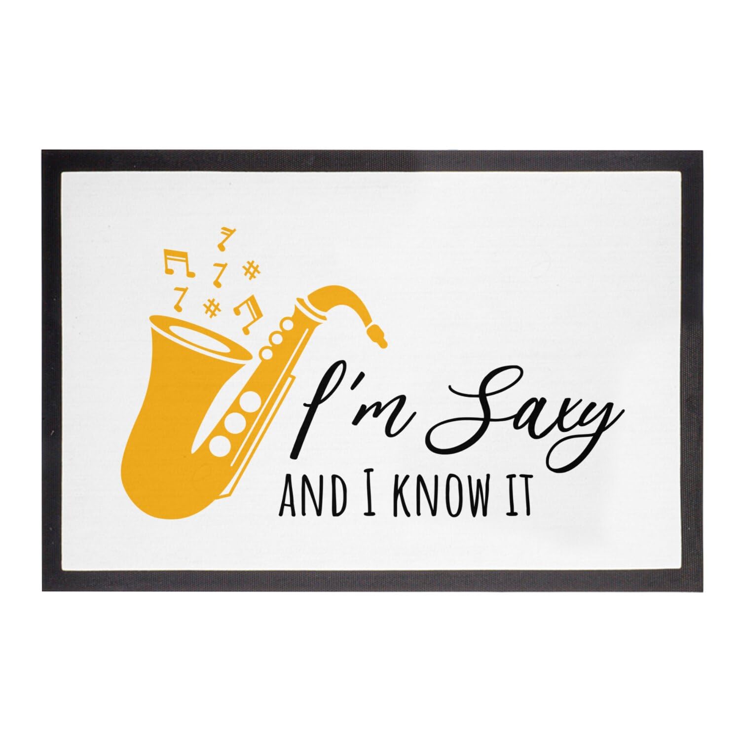 Paillasson saxophone antidérapant et absorbant de taille 75x50cm