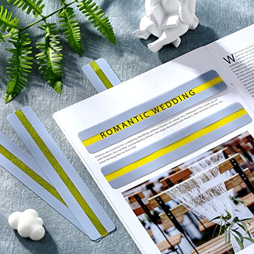 32 Pieces Guided Reading Strips Highlight Strips Colored Colorful Bookmark - Helps With Dyslexia For Children And Teacher Teaching (Yellow) #TOP6