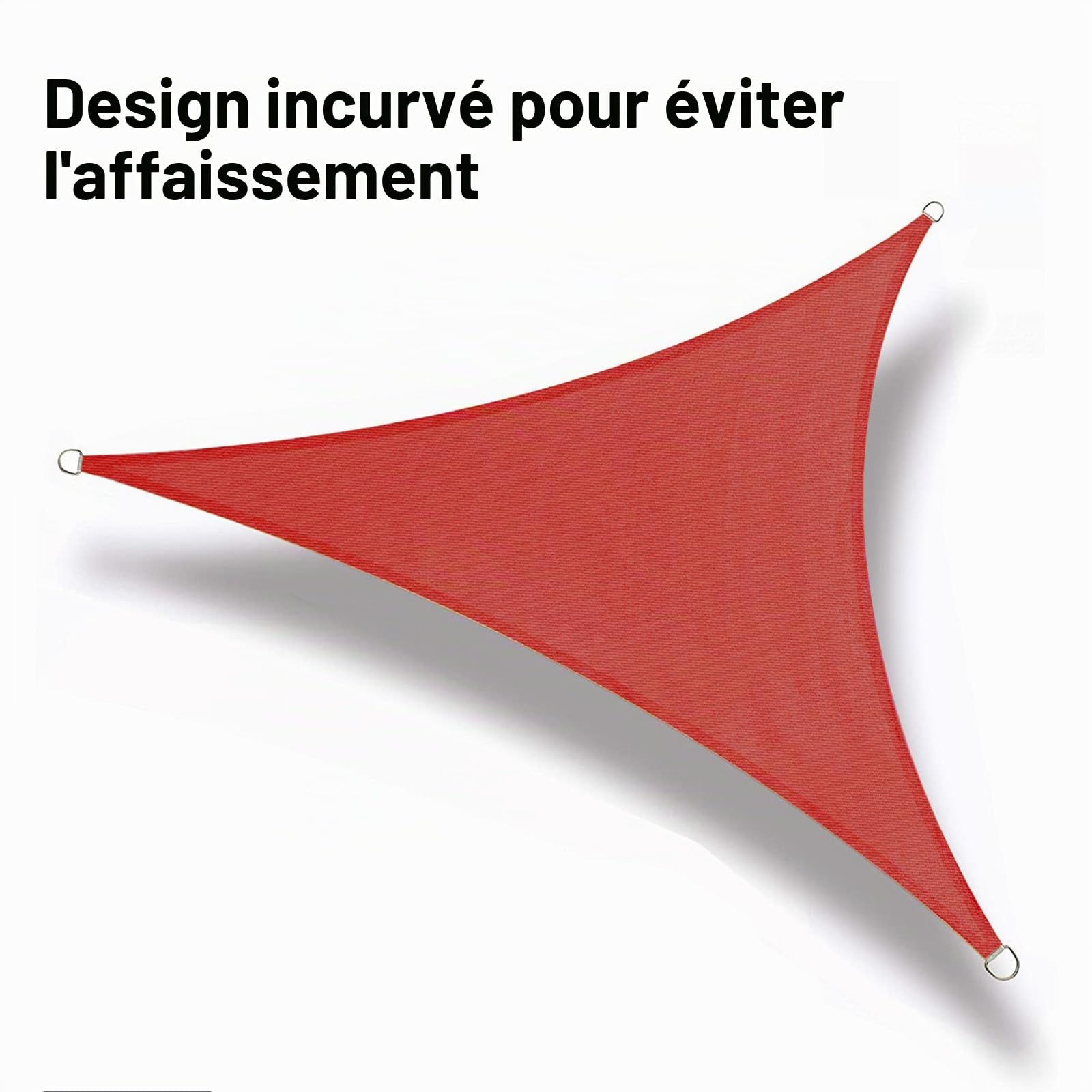 Amour étage Triangle Anti-UV Soleil Voile d'ombrage Idéal pour l'extérieur terrasse Jardin 16'5''x16'5''x16'5'' Terre