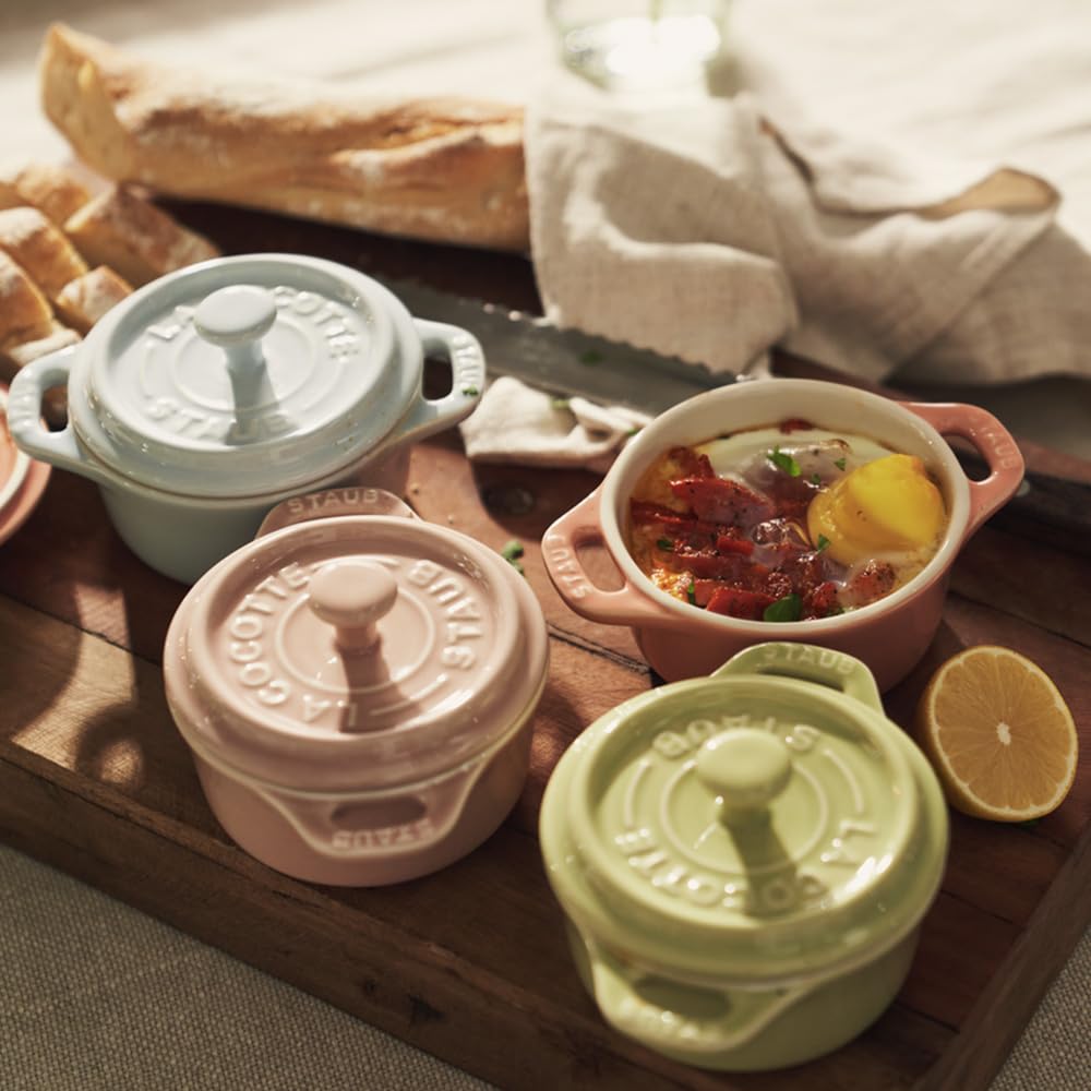 Staub Ceramique Cocotte Set Macaron, 6-tlg | rund | Keramik | gemischte Farben