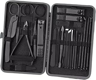 Juego de cortaúñas negro, juego completo de c...