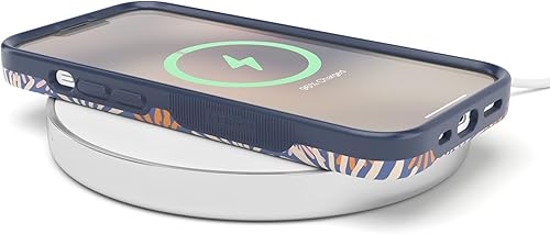 Vista 499 de Casely Funda para iPhone 13 Compatible con MagSafe Color Splash de medianoche Funda retro abstracta Color de medianoche Splash Abstracto