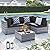 UDPATIO 5 Piece Patio Furniture Set, Outdoor Sectional Modular Sofa with 4'' Thickened Cushions, Wicker Outdoor Furniture Conversation Sets with Waterproof Cover for Backyard Deck(Grey/Black)