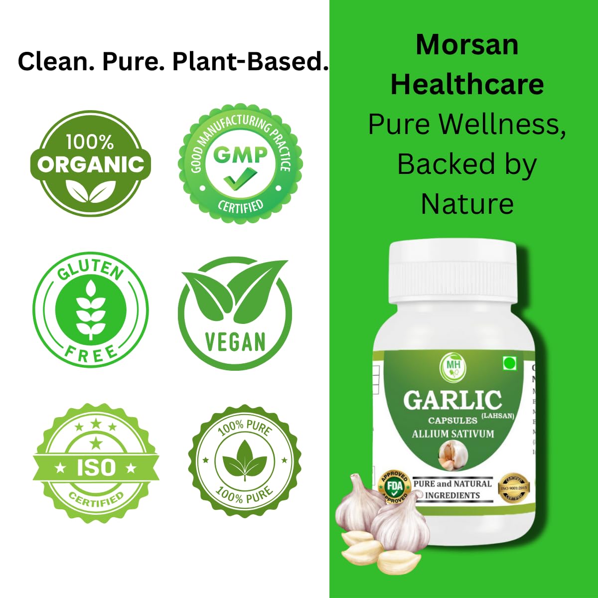 Garlic Capsules 500mg – 60 Count | Vegetarian | 1 Pack | No Artificial Additives | organic | gluten free | plant based | herbal supplement | — Amazon image 7