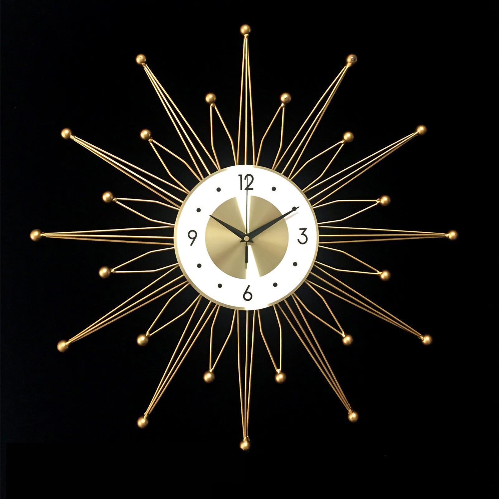 Horloge murale en métal de 71 cm grande décoration moderne et silencieuse