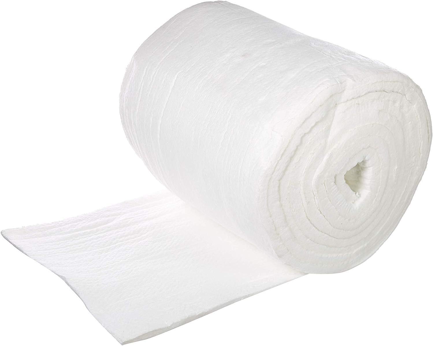 ceramafiberCeramic Fiber Insulation Blanket: 3/4" X 24" X 30ft, 6# lb - Rockwool. Temp regulation, heat resistance. Ideal for ovens, welding. Fire protection up to 2300°F.