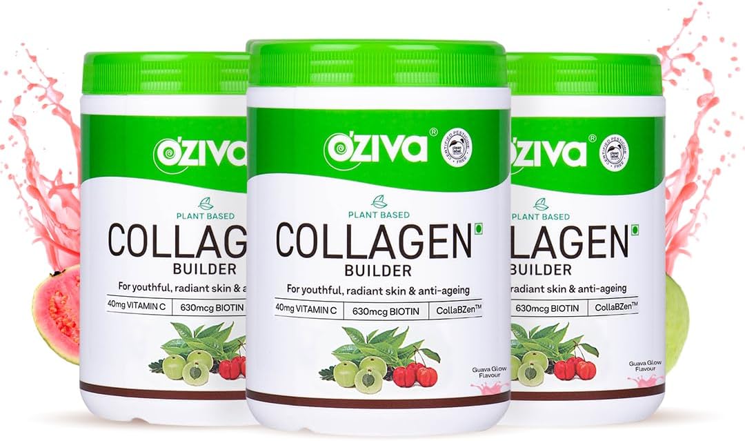OZiva Vegan Collagen (Guava Glow) - Pack 3