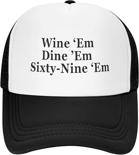 Miniatura 1 de Wine Em Dine Em Sixty Nine Sombrero unisex para adultos Gorra ajustable para adultos Gorras de pesca clásicas