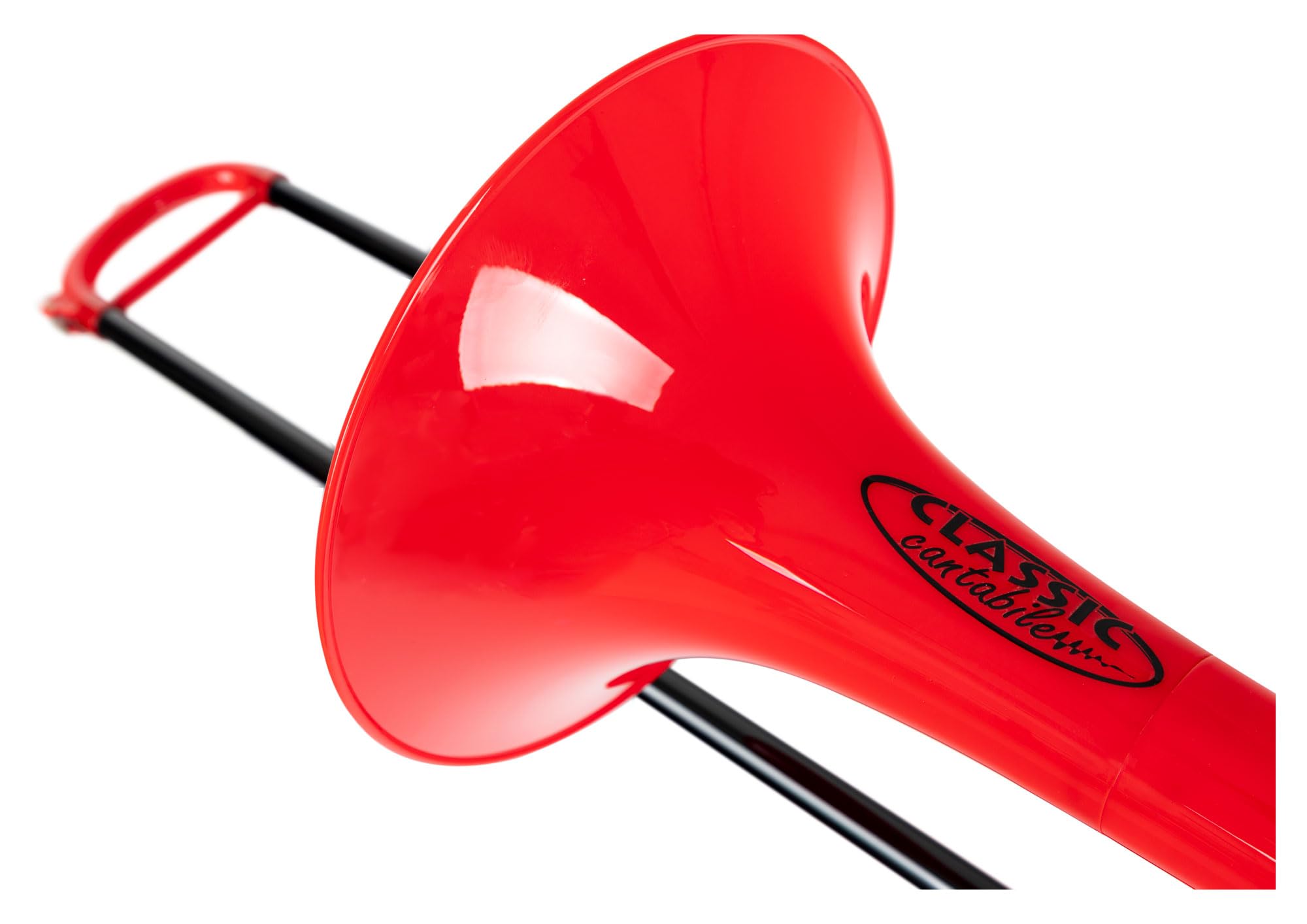 Classic Cantabile MardiBrass Trombone Quart en ABS - Accord Bb/F - Coulisse en fibre de verre - 850g léger - Perce : 13,9 mm - avec embouchure et housse - rouge