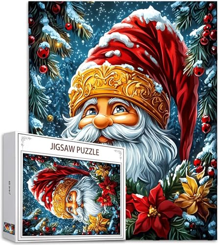 Puzzle 5000 Piezas Adultos, Navidad Puzzle Mayor Patrón Diseño, 156x105cm Gran Formato HD Color Jigsaw Adultos, DIY Artesanía con Embalaje de Caja de Regalo, Home Room Wall Decor Regalo Mujer,Model621