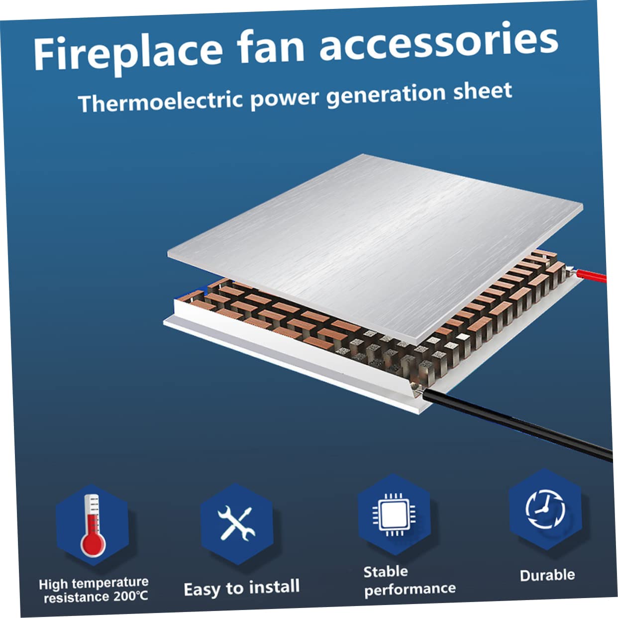 Cabilock Lot De 3 Accessoires Pour Moteur De Ventilateur De Cheminée Générateur De Ventilateur De Poêle Feuille Pour Usage Domestique